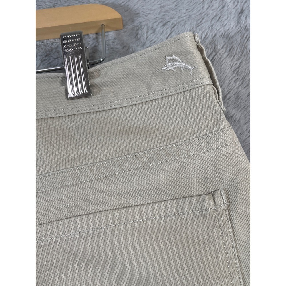 Tommy Bahama Mens 35x34 Beige Cotton Blend Straight Leg Chino Pants Preppy - Picture 7 of 9